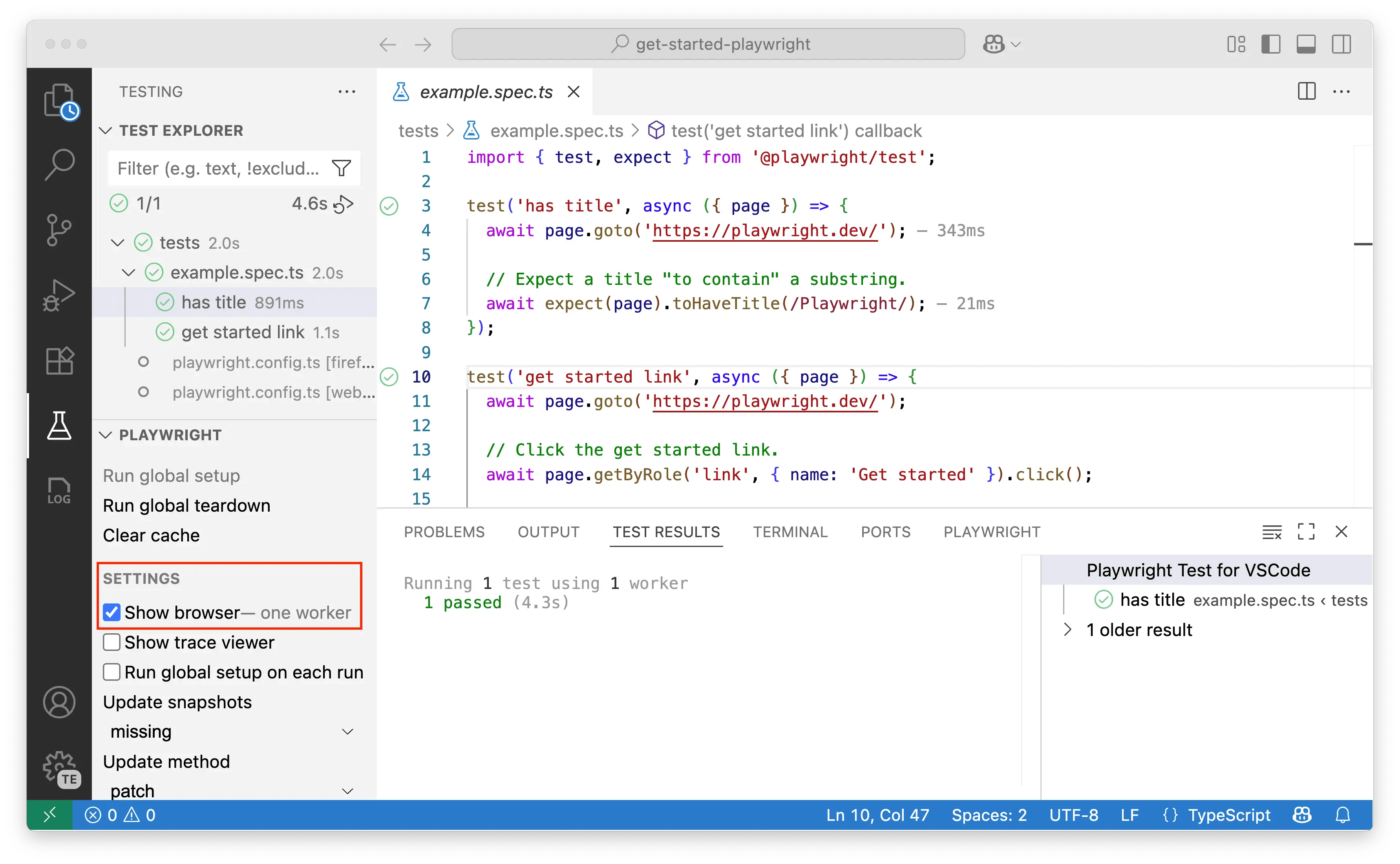 Getting started - VS Code | copilotbrowser